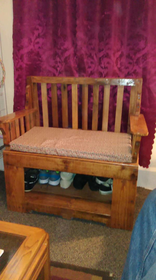 Pallet Shoe Rack Bench Pallet Benches, Pallet Chairs & Stools Pallet Cabinets & Wardrobes Pallet Shoe Rack Bench Pallet Benches, Pallet Chairs & Stools Pallet Cabinets & Wardrobes