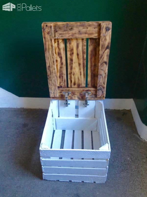 Storage Table Made from a Veg Crate & One Pallet Pallet Boxes & Chests Storage Table Made from a Veg Crate & One Pallet Pallet Boxes & Chests
