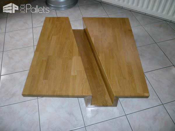 Table Basse Chêne Massif Lamellé-collé / Solid Glulam Oak Coffee Table Pallet Coffee Tables Table Basse Chêne Massif Lamellé-collé / Solid Glulam Oak Coffee Table Pallet Coffee Tables