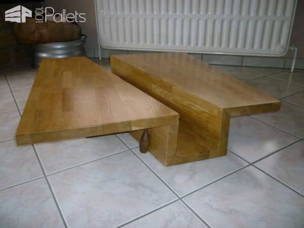 Table Basse Chêne Massif Lamellé-collé / Solid Glulam Oak Coffee Table Pallet Coffee Tables Table Basse Chêne Massif Lamellé-collé / Solid Glulam Oak Coffee Table Pallet Coffee Tables