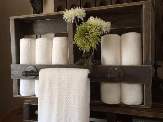 17 Rustic Bathroom Ideas You Can Make With Pallet Wood Pallet Shelves & Pallet Coat Hangers 17 Rustic Bathroom Ideas You Can Make With Pallet Wood Pallet Shelves & Pallet Coat Hangers
