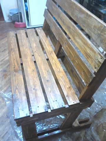 Diy: Bench from 2 Pallets Pallet Benches, Pallet Chairs & Stools Diy: Bench from 2 Pallets Pallet Benches, Pallet Chairs & Stools