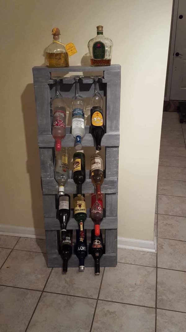 Pallet Alcohol Shelf / Wine Rack Pallet Shelves & Pallet Coat Hangers Pallet Alcohol Shelf / Wine Rack Pallet Shelves & Pallet Coat Hangers