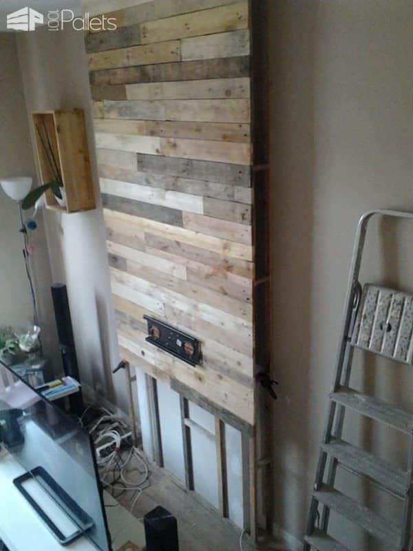 Wall from Pallet Wood / Mur En Bois De Palettes Pallet TV Stands & Racks Pallet Walls & Pallet Doors Wall from Pallet Wood / Mur En Bois De Palettes Pallet TV Stands & Racks Pallet Walls & Pallet Doors