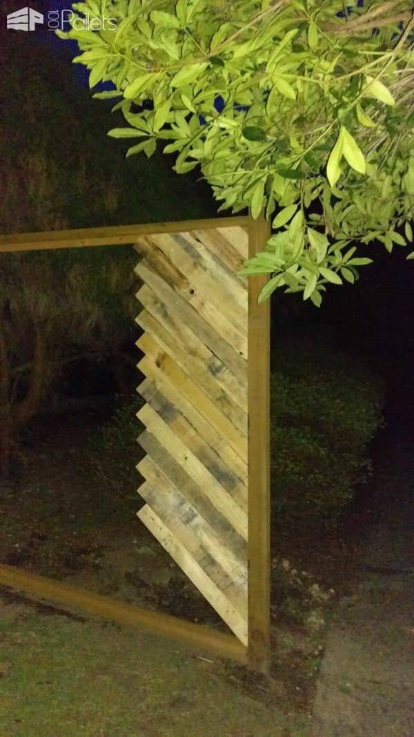 Backyard Fence Made with Repurposed Pallets Pallet Fences Backyard Fence Made with Repurposed Pallets Pallet Fences