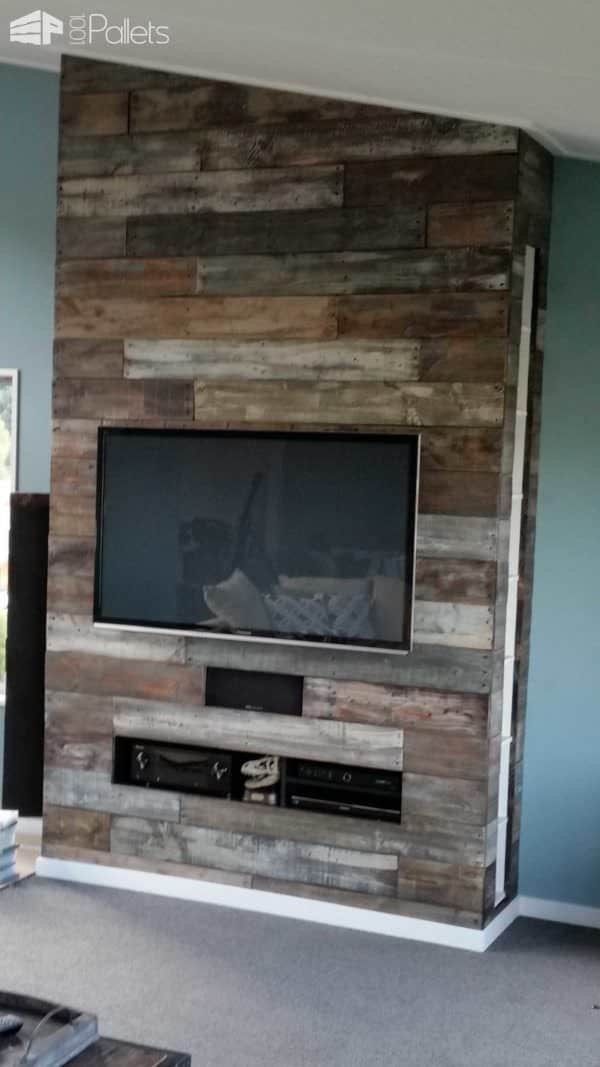 False Chimney Media Centre Pallet TV Stands & Racks Pallet Walls & Pallet Doors False Chimney Media Centre Pallet TV Stands & Racks Pallet Walls & Pallet Doors