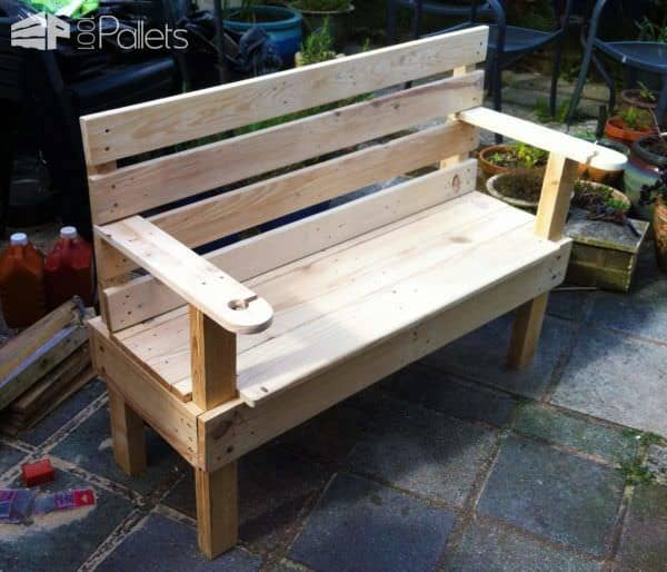 Garden Bench for 10$ & 9 Hours of Work! Pallet Benches, Pallet Chairs & Stools Garden Bench for 10$ & 9 Hours of Work! Pallet Benches, Pallet Chairs & Stools