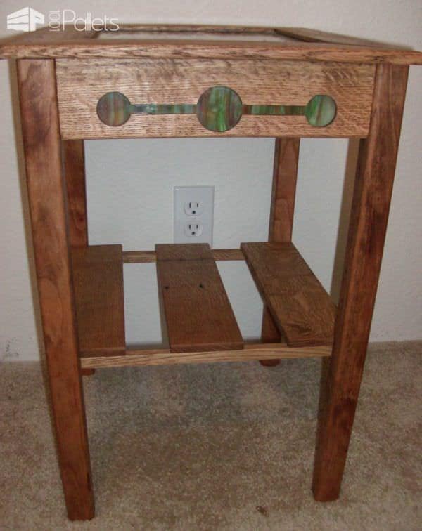 Mission Style Nightstand Pallet Desks & Pallet Tables Mission Style Nightstand Pallet Desks & Pallet Tables
