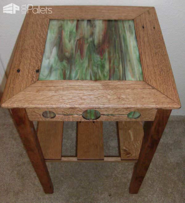 Mission Style Nightstand Pallet Desks & Pallet Tables Mission Style Nightstand Pallet Desks & Pallet Tables