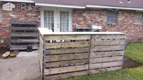 Outdoor Tiki Bar From 6 Recycled Pallets & Less than 50$ Pallet Bars Outdoor Tiki Bar From 6 Recycled Pallets & Less than 50$ Pallet Bars
