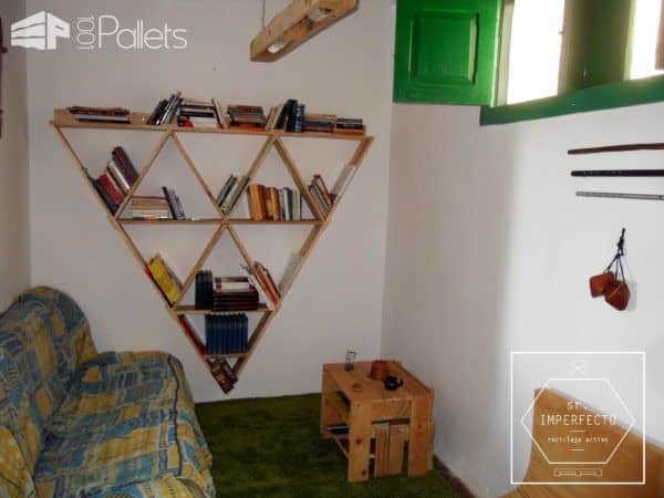 Pallet Bookcase / Estantería Pallet Bookcases & Bookshelves Pallet Home Décor Ideas Pallet Bookcase / Estantería Pallet Bookcases & Bookshelves Pallet Home Décor Ideas