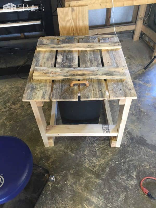 Trash Can Cover Box Out Of 3 Repurposed Pallets Pallet Boxes & Chests Trash Can Cover Box Out Of 3 Repurposed Pallets Pallet Boxes & Chests