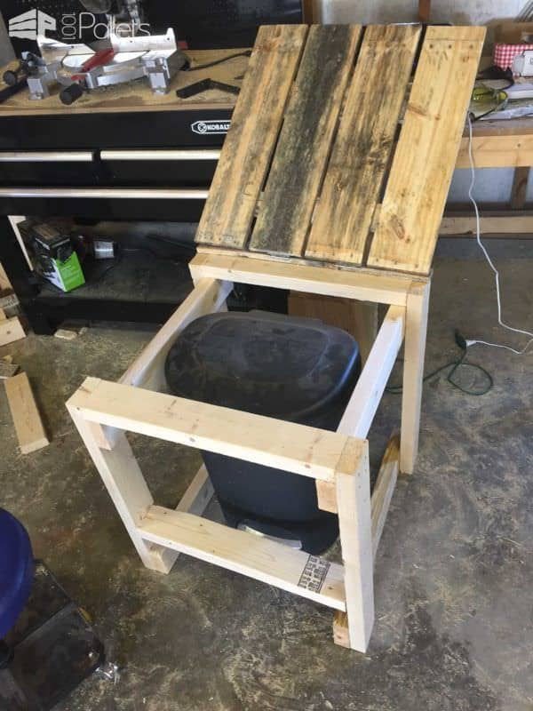 Trash Can Cover Box Out Of 3 Repurposed Pallets Pallet Boxes & Chests Trash Can Cover Box Out Of 3 Repurposed Pallets Pallet Boxes & Chests
