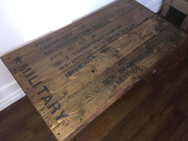 Military-inspired Pallet Coffee Table Pallet Coffee Tables Military-inspired Pallet Coffee Table Pallet Coffee Tables