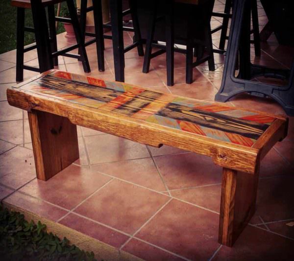 Painted Pallet Bench Pallet Benches, Pallet Chairs & Stools Painted Pallet Bench Pallet Benches, Pallet Chairs & Stools