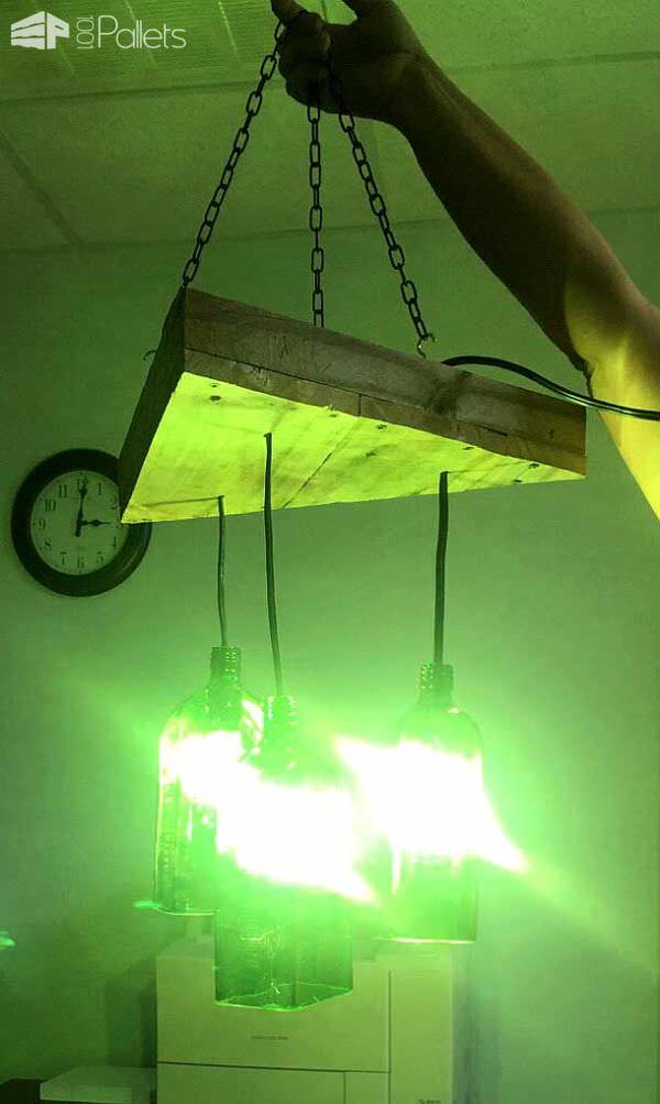 Pallet Whiskey Bottle Chandeliers Pallet Lamps & Lights Pallet Whiskey Bottle Chandeliers Pallet Lamps & Lights