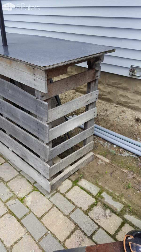 Patio Bar with Umbrella Pallet Bars Pallet Terraces & Pallet Patios Patio Bar with Umbrella Pallet Bars Pallet Terraces & Pallet Patios
