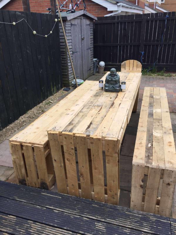 Patio Table & Bench Seats Pallet Benches, Pallet Chairs & Stools Patio Table & Bench Seats Pallet Benches, Pallet Chairs & Stools