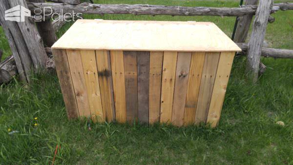 Recycled Pallet Garbage Box Pallet Boxes & Chests Recycled Pallet Garbage Box Pallet Boxes & Chests