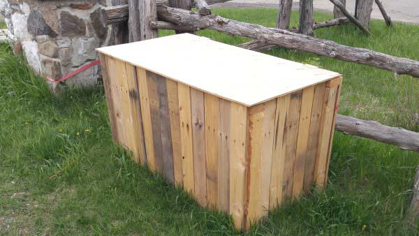 Recycled Pallet Garbage Box Pallet Boxes & Chests Recycled Pallet Garbage Box Pallet Boxes & Chests