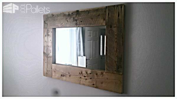 Rustic Mirror Frame From Pallets Pallet Home Décor Ideas Pallet Walls & Pallet Doors Rustic Mirror Frame From Pallets Pallet Home Décor Ideas Pallet Walls & Pallet Doors