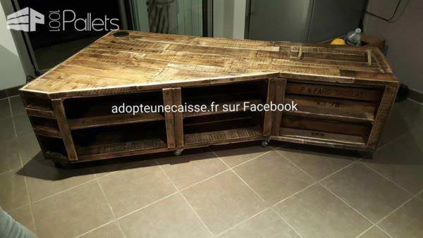 Tables En Caisses à Pommes / Apple Crates Into Coffee Table Pallet Coffee Tables Tables En Caisses à Pommes / Apple Crates Into Coffee Table Pallet Coffee Tables