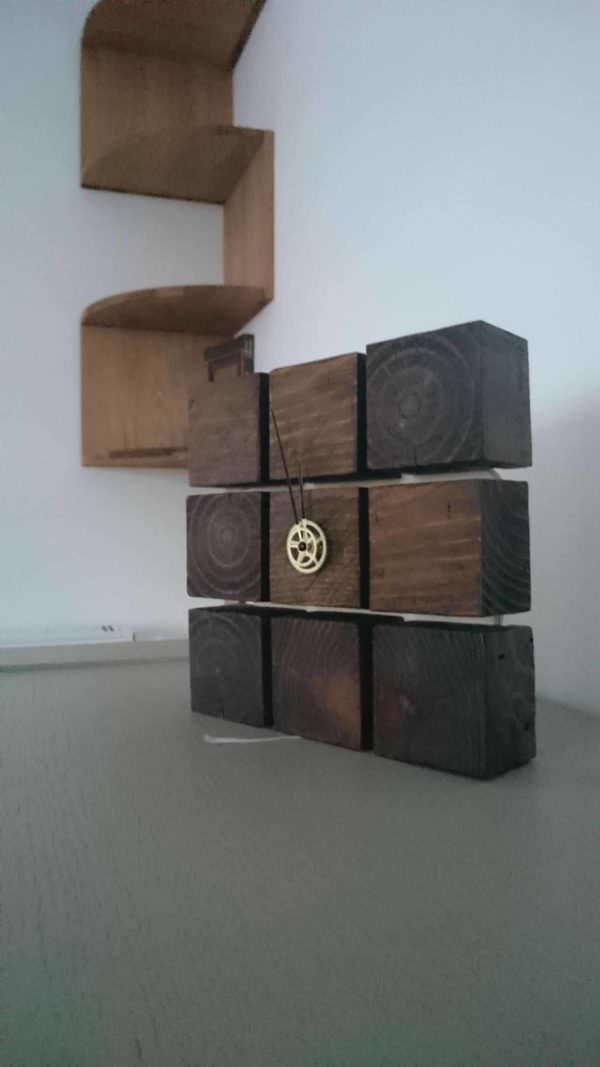 Clock from Pallet Blocks Pallet Clocks Clock from Pallet Blocks Pallet Clocks