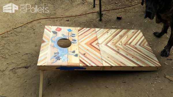 Cornhole Game Board (1st of a Pair) out of Pallet Wood Other Pallet Projects Cornhole Game Board (1st of a Pair) out of Pallet Wood Other Pallet Projects
