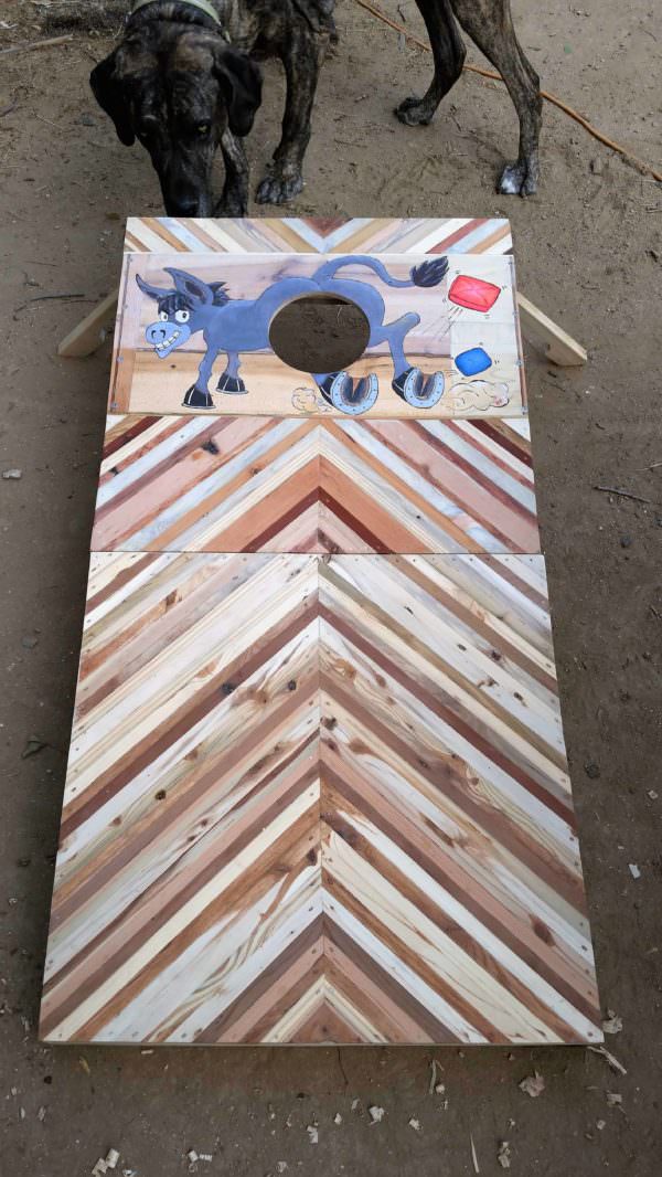 Cornhole Game Board (1st of a Pair) out of Pallet Wood Other Pallet Projects Cornhole Game Board (1st of a Pair) out of Pallet Wood Other Pallet Projects