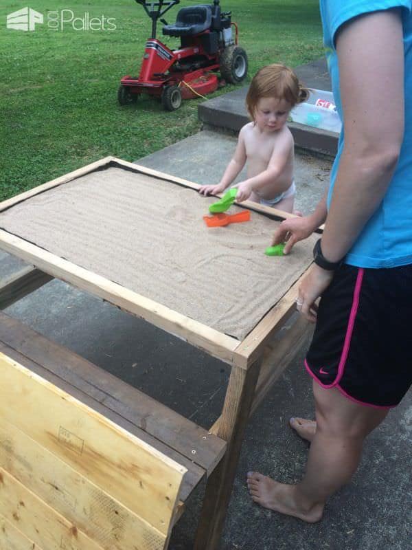 Kids Pallet Sandbox Picnic Table Fun Pallet Crafts for Kids Pallet Desks & Pallet Tables Kids Pallet Sandbox Picnic Table Fun Pallet Crafts for Kids Pallet Desks & Pallet Tables