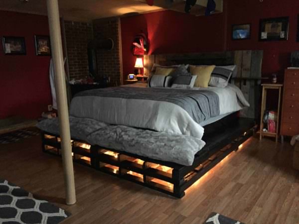 King-size Pallet Bed Pallet Beds, Pallet Headboards & Frames 