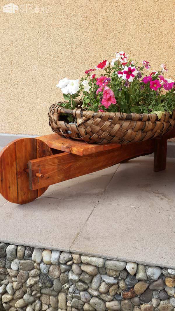 Mini Pallet Wheelbarrow Plant Stand Pallet Planters & Compost Bins Mini Pallet Wheelbarrow Plant Stand Pallet Planters & Compost Bins