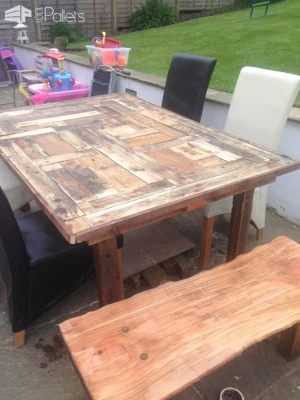 Mosaic Top Pallet Table Pallet Desks & Pallet Tables Mosaic Top Pallet Table Pallet Desks & Pallet Tables