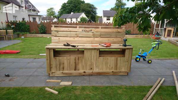 Pallet Bar/Seat and Spool Chairs Lounges & Garden Sets Pallet Benches, Pallet Chairs & Stools 
