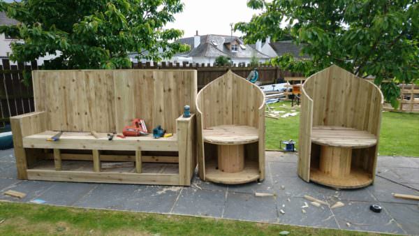 Pallet Bar/Seat and Spool Chairs Lounges & Garden Sets Pallet Benches, Pallet Chairs & Stools Pallet Bar/Seat and Spool Chairs Lounges & Garden Sets Pallet Benches, Pallet Chairs & Stools