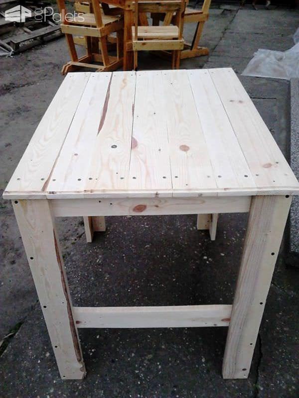 Pallet Table Set Pallet Benches, Pallet Chairs & Stools Pallet Desks & Pallet Tables Pallet Table Set Pallet Benches, Pallet Chairs & Stools Pallet Desks & Pallet Tables