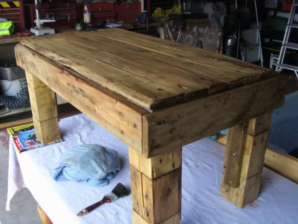 Block-leg Pallet Table Pallet Coffee Tables Block-leg Pallet Table Pallet Coffee Tables