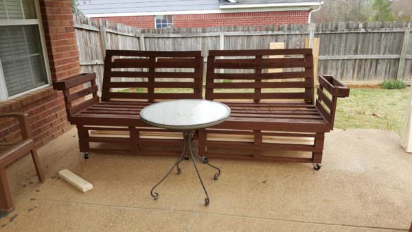 Pair of Mobile Pallet Loungers Pallet Benches, Pallet Chairs & Stools Pair of Mobile Pallet Loungers Pallet Benches, Pallet Chairs & Stools