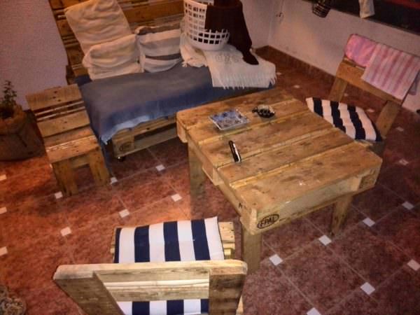 Pallet Balcony Lounge Set Lounges & Garden Sets Pallet Balcony Lounge Set Lounges & Garden Sets