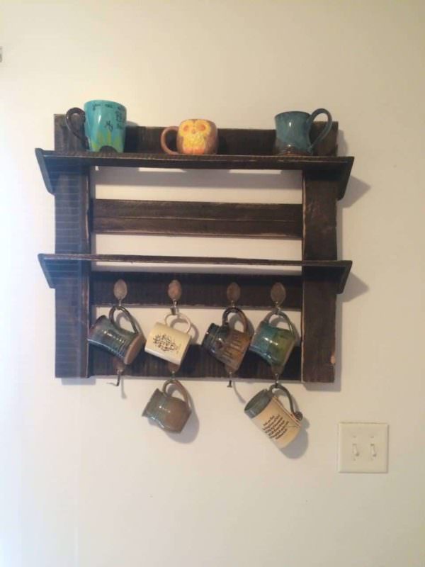 Pallet Coffee Cup Holder Pallet Shelves & Pallet Coat Hangers Pallet Coffee Cup Holder Pallet Shelves & Pallet Coat Hangers
