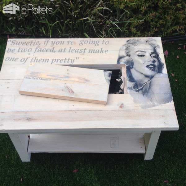 Pallet Coffee Table with Recessed Ice Chest Pallet Coffee Tables Pallet Coffee Table with Recessed Ice Chest Pallet Coffee Tables