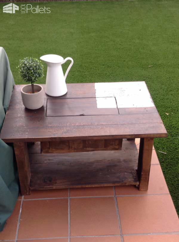 Pallet Coffee Table with Recessed Ice Chest Pallet Coffee Tables Pallet Coffee Table with Recessed Ice Chest Pallet Coffee Tables