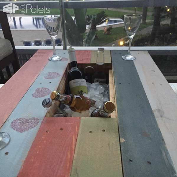 Pallet Coffee Table with Recessed Ice Chest Pallet Coffee Tables Pallet Coffee Table with Recessed Ice Chest Pallet Coffee Tables