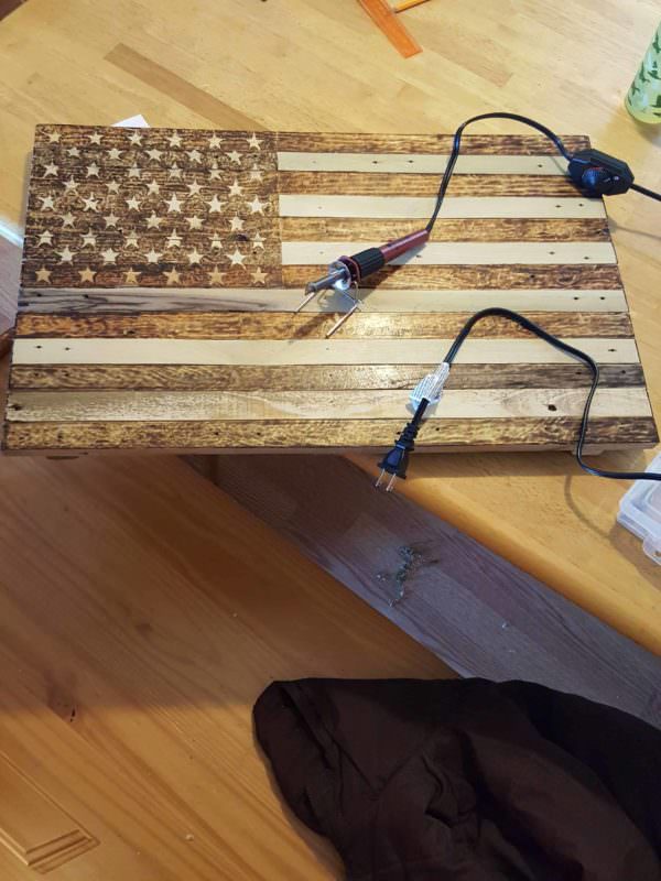 Pallet Flag Pyrography Pallet Wall Decor & Pallet Painting Pallet Flag Pyrography Pallet Wall Decor & Pallet Painting
