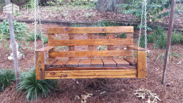 Pallet Garden Swing Pallet Benches, Pallet Chairs & Stools Pallet Garden Swing Pallet Benches, Pallet Chairs & Stools