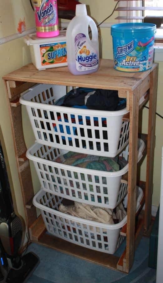 Pallet Laundry Sorting Station Pallet Home Accessories Pallet Laundry Sorting Station Pallet Home Accessories