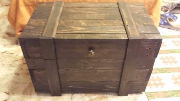 Pallet Pirate Chest / Baule Dei Pirati per I Componenti Della Wii Dei Miei Figli Pallet Boxes & Chests Pallet Pirate Chest / Baule Dei Pirati per I Componenti Della Wii Dei Miei Figli Pallet Boxes & Chests