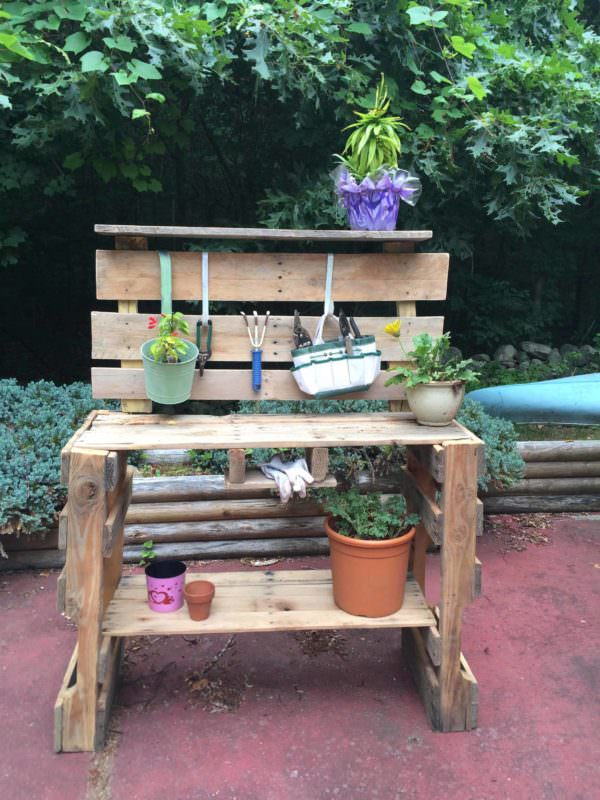Pallet Potting Table Pallet Desks & Pallet Tables Pallet Planters & Compost Bins Pallet Potting Table Pallet Desks & Pallet Tables Pallet Planters & Compost Bins