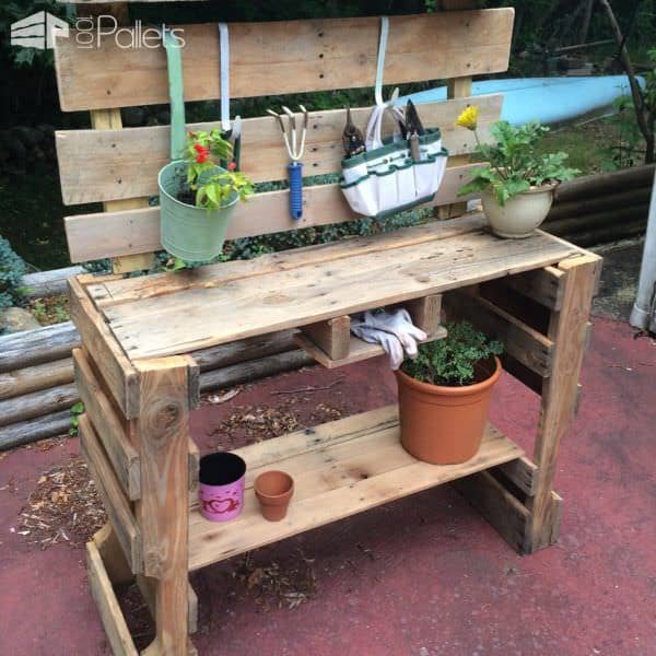 Pallet Potting Table Pallet Desks & Pallet Tables Pallet Planters & Compost Bins Pallet Potting Table Pallet Desks & Pallet Tables Pallet Planters & Compost Bins