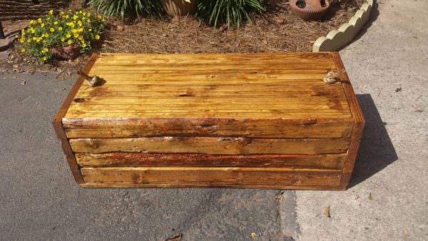 Rustic Pallet Footlocker Pallet Boxes & Chests Rustic Pallet Footlocker Pallet Boxes & Chests
